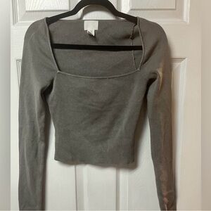 H&M Gray Long Sleeve Women's Top